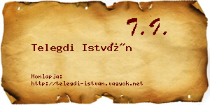 Telegdi István névjegykártya